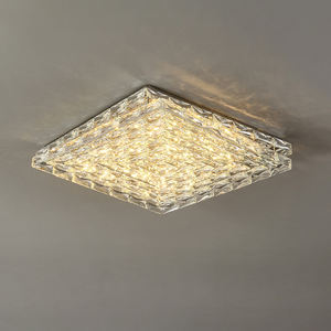 New Arrival <b>Modern</b> LED square Ceiling <b>Lamp</b> Creative Shape Pendant K9 clear Crystal Ceiling Decoration Light <b>Lamps</b> - Product Image 1