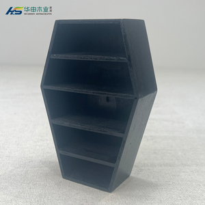 Mensola a forma di bara in <span class=keywords><strong>legno</strong></span> fatta a mano, design Art Déco, espositore da parete a molla, decorazione per la casa mobile - Product Image 6