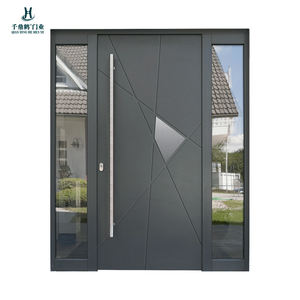 Porte d'entrée pivotante en fonte d'aluminium, porte d'entrée sécurisée moderne au design personnalisé Porte pivotante mère fils - Product Image 5