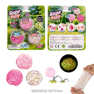 Slime stucco 3 effetto diverso effetto Non tossico stucco di melma Non a secco bagliore nel buio stucco per bambini - Product Image 6