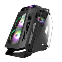 2020 nouveau boîtier de jeu spécial à venir boîtier d'ordinateur en verre Support de Stock de bureau Pc Logo personnalisé et Carton à l'avant et à gauche