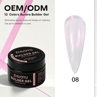 Gel UV de Haute Qualité Aurora Builder pour Ongles – Vente en Gros, Marque Privée, Gel de Base Transparent pour Extension d'Ongles