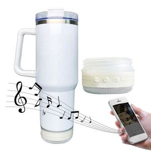 Outdoor Sport Vacuum <b>Insulated</b> Drinking 40Oz Travel Sublimation Tumblers With Speakers for Diy Printing - Product Image 4
