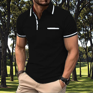 2024 été Europe et les états-unis coton décontracté mode <span class=keywords><strong>POLO</strong></span> bouton poche hommes sport <span class=keywords><strong>Polo</strong></span> - Product Image 2