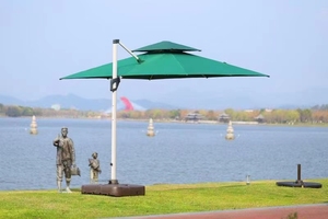 Barato 3M Cantilever Parasol Poste <span class=keywords><strong>lateral</strong></span> Natación Patio Personalización Paraguas al aire libre Paraguas de jardín de gran tamaño - Product Image 5