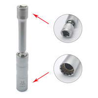 Douille à bougie magnétique à paroi mince 3/8\" - Douille pivotante à 12 pans avec noyau magnétique pour véhicules MINI 14,16 mm Trois tailles