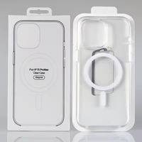 Coque rigide officielle originale pour Iphone 17 16 15 Pro Max avec design de barre de matériau en verre d'aspiration magnétique transparent
