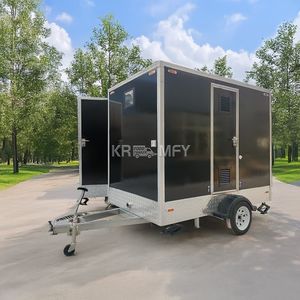 Remorque de toilettes mobile de luxe en fibre de verre, standard américain, 2 cabines, pour salle de bain et toilettes VIP - Product Image 2