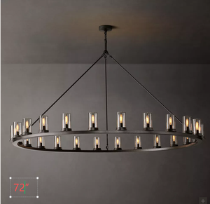 Luminaire suspendu circulaire minimaliste moderne pour salon et salle à manger, lustre rond en verre transparent <span class=keywords><strong>Ondra</strong></span> 48 - Product Image 4