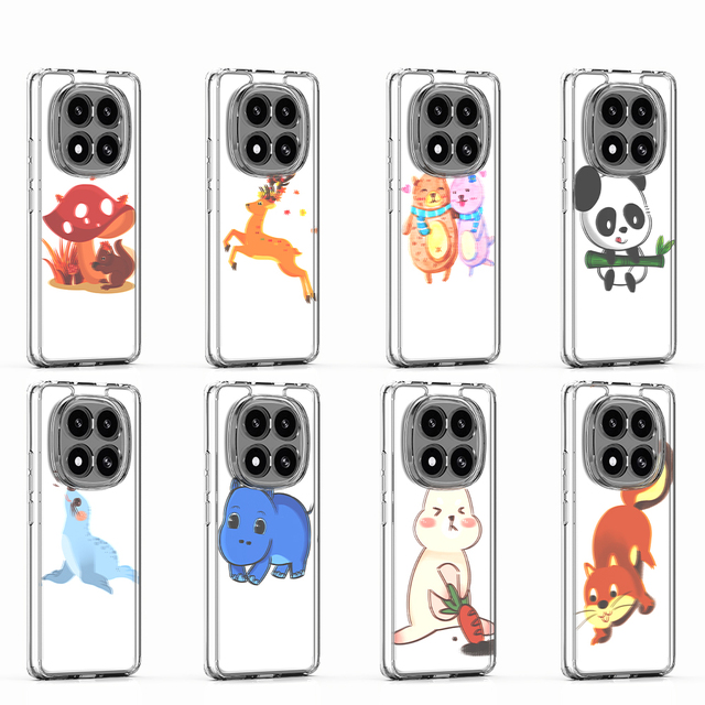 Custom Color UV Painting Clear Acrylic Cute Cartoon Printed Back Cover Shockproof Phone Case for Redmi Note 14 Pro 14T