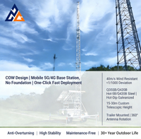 Q355B Galvanized Telescopic Mast Trailer Mounted Mobile Structure for Emergency Disaster Site Communication Trailer Tower