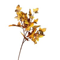Bunga Daun Maple Sutra Buatan untuk Dekorasi Ruang Tamu, Rangkaian Bunga Gaya Vintage, Bunga Palsu Botani