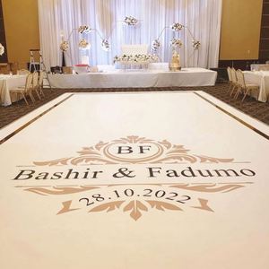 Autocollants de sol personnalisés en PVC pour mariage, anniversaire, fête, danse, design rectangulaire pour fenêtre, imperméables et écologiques - Product Image 3