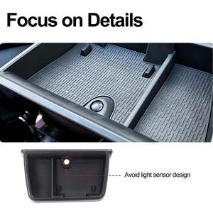 Scatola di immagazzinaggio del cruscotto dello schermo della Console centrale con vassoio portaoggetti antiscivolo nero - Product Image 5