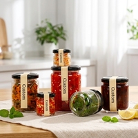Geurdicht opbergdoosje voor bloemen, 2oz 3oz 4oz glazen potjes met deksels, op maat gemaakte fruit- en bloempot met metalen deksel, zwart wit