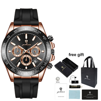 Montre-bracelet de luxe Gohuos 59818 pour homme, étanche, à quartz, avec coffret et sac