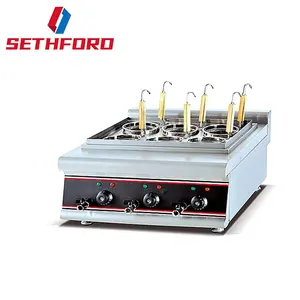 Equipo de cocina comercial para Fideos, 6 cestas, Cocina eléctrica para Fideos/mesa superior para Pasta