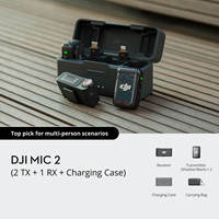 Microphone sans fil original Mic 2 Dual Transmitter (2TX+1RX+étui de charge) avec port Type C, portée de 250 m, audio 32 bits flottant, idéal pour les créateurs YouTube