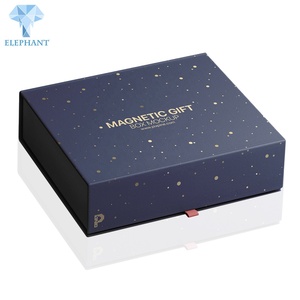 Custom Luxury Hot Stamping Logo Magnetic Close <b>Black</b> <b>Gift</b> Packaging <b>Box</b> - Product Image 5
