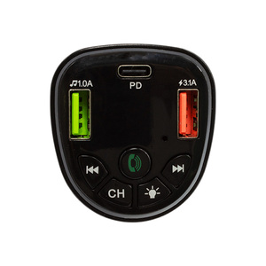 Rainbow LED Wireless Car Fast Charger - 2 en 1 Manos libres Cargador de coche y reproductor de MP3 para coche - Product Image 5