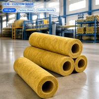 Isolation de tuyaux en laine de roche OEM personnalisée 100kg/m3, section de tuyau en laine minérale, densité et épaisseur personnalisées, vente en gros directe d'usine