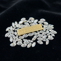 BOCARMAN D Color VVS1 Moissanite taille marquise, pierres en vrac de petite taille, testées positivement au testeur de diamant, excellente taille pour la fabrication de bijoux