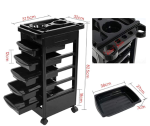 New salon trolley for beauty and hair care Hair styling and coloring <b>tool</b> trolley with hair dryer rack Hair salon trolley PP - Product Image 6