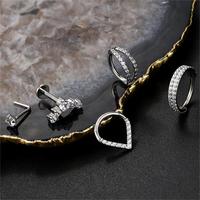 Toposh f136 Rock en stock Filetage interne Simple Cartilage Tragus Boucles d'oreilles ventre nez anneau Labret g23 titane piercing