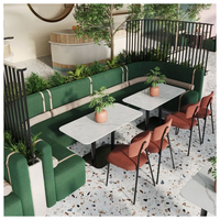 Meubles de style nordique de luxe pour restaurant, café, hôtel, canapé en velours, table et chaises sur mesure