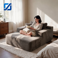 Canapé modulaire en velours côtelé doux personnalisé, une place, avec coussins décoratifs, moderne et écologique pour salon – Vente en gros