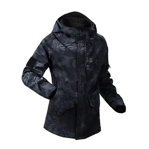 Fábrica personalizada G8 impermeable al aire libre con capucha caza negro Python combate táctico chaqueta