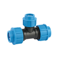 Raccords à connexion rapide les plus vendus : Raccords coudés et en T de compression en PP PE de qualité supérieure pour systèmes d'alimentation en eau en PEHD