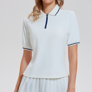 Camisetas de Golf de <span class=keywords><strong>Manga</strong></span> <span class=keywords><strong>Corta</strong></span> con Cuello Polo para <span class=keywords><strong>Mujer</strong></span>, Ajuste Delgado, Transpirables, con Bloques de Color, para Yoga, Tenis, Golf y Pickleball - Product Image 3