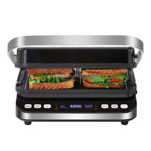 Aifa 2000W Contact Barbecue électrique Passe au lave-vaisselle Plaques réversibles Grille de presse à <span class=keywords><strong>viande</strong></span> en <span class=keywords><strong>fonte</strong></span> Grille de contact numérique - Product Image 2