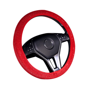 غطاء عجلة قيادة عالمي مرصع بالكريستال الملون اللامع على شكل قوس قزح - Product Image 1