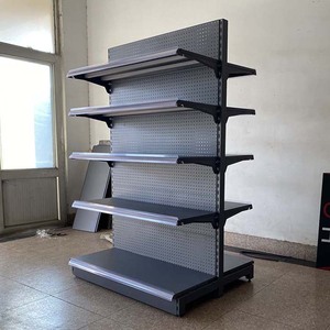 Xingye Factory White Double Gondola Estantes Metalicas Island Grocery Retail <strong>Mini</strong> Gondola Shelving Tradeshow <strong>Supermarket</strong> - Product Image 3