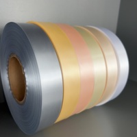 Ruban en satin 100% polyester, largeur 10-100 mm, pour emballages de cadeaux et de boîtes à cheveux