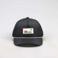 Casquette de golf 5 panneaux en toile de haute qualité, anti-humidité, avec trous découpés au laser, logo imprimé, structurée, confortable pour la randonnée, vente en gros