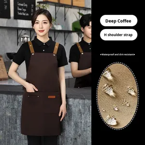 Babero de Cocina Personalizado de Lona, Impermeable, Resistente al Aceite, Ajustable, para Carpintero, Barista, Camarero, con Bolsillo, Hecho de Algodón, con Logotipo Personalizado - Product Image 6