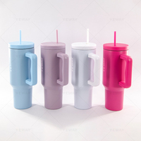 Gourde personnalisée de 40oz pour enfant avec paille gobelet thermos cruche d'eau avec poignée bouteille d'eau en acier inoxydable