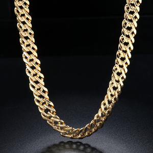 Cadena Cubana de Cobre de 6mm para Hombre, Collar de Compromiso, Chapado en Oro de 24K, Estilo Hip Hop, <span class=keywords><strong>Accesorios</strong></span> de Moda al <span class=keywords><strong>por</strong></span> Mayor - Product Image 5
