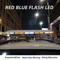 Barre lumineuse d'avertissement LED rouge et bleue 12V DC pour éclairage extérieur automobile