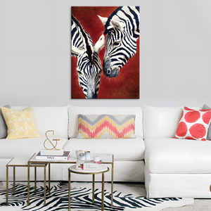 Pittura moderna per la decorazione della stanza dei bambini pittura su tela stampata semplice animale zebra in bianco e nero - Product Image 2
