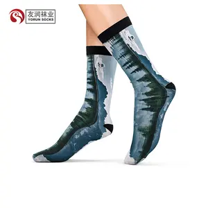 2023 YR-A 653 wholesale custom sock 360 digital photo screen 3d printed women all over print women's dress socks