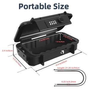 Không Thấm Nước 4 chữ số kết hợp ABS an ninh trường hợp bãi biển di động Surf Key khóa an toàn hộp cho điện thoại thông minh hộ chiếu thẻ tín dụng - Product Image 4