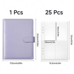 <b>Wholesale</b> Loose Leaf Pu Leather 6 Ring <b>Planner</b> 100 Envelope Savings Challenge A5 Budget <b>Binder</b> - Product Image 6