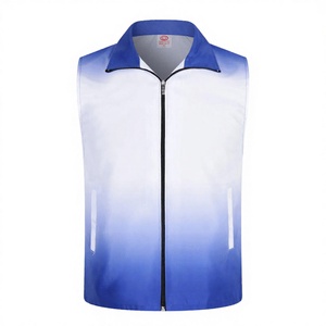 Vente en gros usine – Gilet décontracté pour homme, respirant, pour équipe, bénévole, activité caritative, impression intégrale, couleur dégradée - Product Image 2