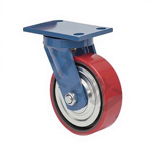 Rueda Giratoria de Goma para Carretilla <span class=keywords><strong>VIMA</strong></span> Profesional de 4, 5, 6 y 8 Pulgadas, Rueda Industrial de Alta Resistencia con Freno y Rodamiento de Bolas - Product Image 1