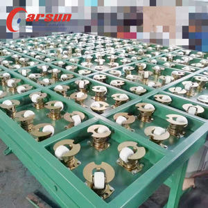 Stahl Air Cargo <span class=keywords><strong>Caster</strong></span> Wheel 58mm Nylon Doppel kugellager platte Rollen mit Zehen schutz drehbar OEM anpassbar - Product Image 5