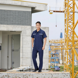 Men's Pure Cotton Anti-Static Functional <strong>Overalls</strong> Short Sleeves Industrial Safety Clothing for <strong>Working</strong> - Product Image 1